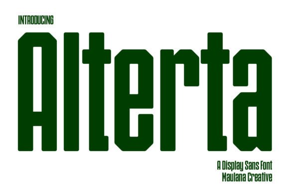 Alterta: A Playful Sans Serif Display Font for Makers