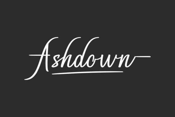 Ashdown: A Springlike Script Font for Editorial Warmth