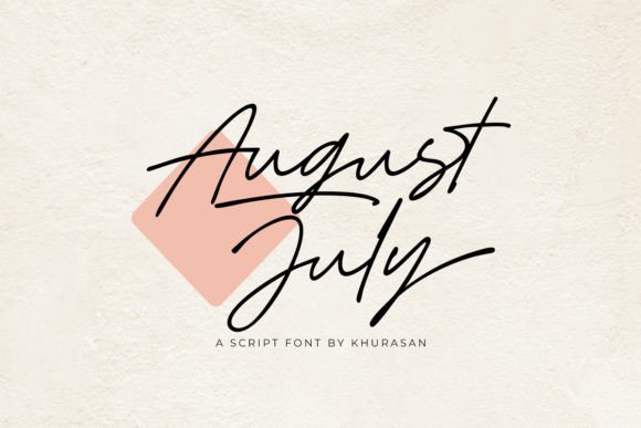 August July: A Refined Script Font for Editorial Design
