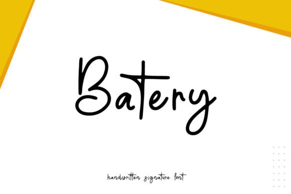 Batery: A Handwritten Font That Feels Like a Quiet Conversation