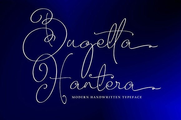 Bugetta Hanttera: A Luxurious Handwritten Typeface for Digital Branding