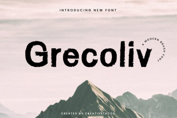 Grecoliv: A Trendy Brush Display Font for Handmade Creators