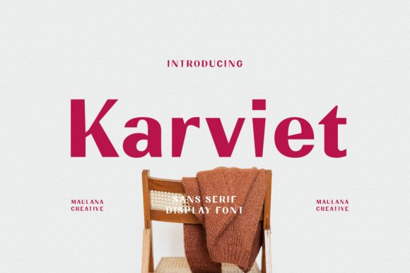 Karviet: A Refined Sans Serif Font for Handmade Brands