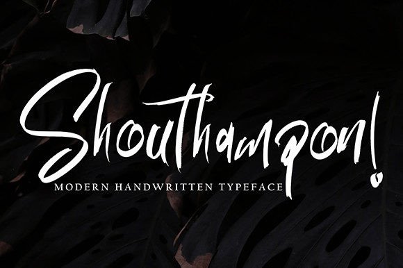 Shouthampon: A Modern Handwritten Typeface for Digital Branding
